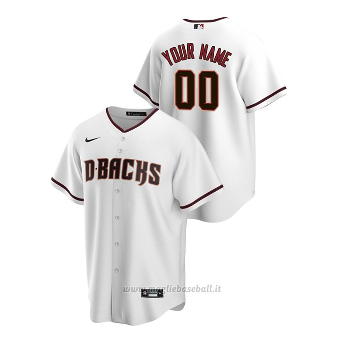 Maglia Baseball Uomo Arizona Diamondbacks Personalizzate Replica Primera Bianco